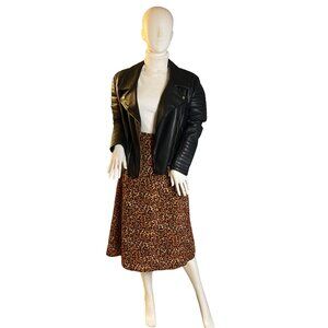 Loveappella Women's Animal Print A-Line Skirt Size S NWT